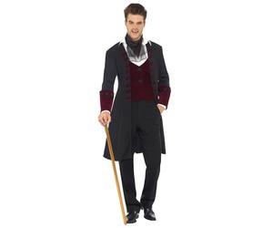 Smiffys Male Fever Gothic Vamp Costume, Black (Size L)