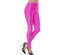 Smiffys Mallas de licra de discoteca años 80, rosa fluorescente