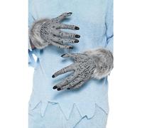 Smiffys Manos peludas de hombre lobo, Grises, PVC Halloween, Carnaval