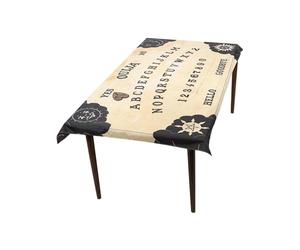 Smiffys Mantel con tablero de ouija y posavasos de plancheta, Natural, 195cmx115 cm / 77in x 45in Halloween, Carnaval
