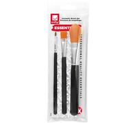 Smiffys Maquillaje FX Smiffys Esenciales, Set de brochas y pinceles de maquillaje, pack de 3 unidades Halloween, Carnaval