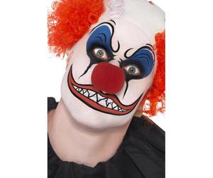 Smiffys Maquillaje FX Smiffys,Kit de payaso, incluye pintura para la cara, nariz, lápices y esponja Halloween, Carnaval