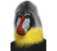 Smiffys Careta de babuino, Gris, Látex, cabeza completa Halloween, Carnaval