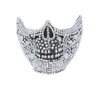 Smiffys Media careta deluxe de calavera de cristal Halloween, Carnaval