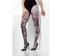 De Adulto Opaco Mujer Zombie Asesino Disfraz de Halloween Medias Dirt GB 8-12