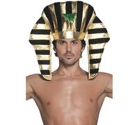 Smiffy's Men's Pharaoh Headpiece, Black & Gold, Soft, One Size, 30284 (US)