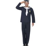 Smiffys Naval Seaman, Blue (Size M)