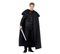 Smiffys Oscuro Bárbaro Noche Reloj Jon Nieve Adulto Halloween Hombre Traje 43721