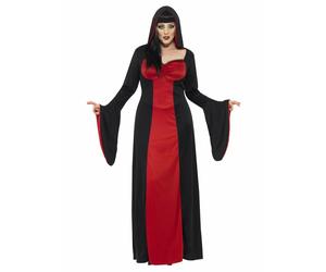 Smiffys Oscuro Tantadora Sorcerer Bruja Adulto Más Talla Disfraz Halloween 40077