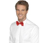 Smiffy's Smiffys Pajarita con lentejuelas, Roja Halloween, Carnaval
