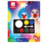 Smiffys Paleta de maquillaje para la cara, con aplicador, 7 colores, maquillaje , color/modelo surtido