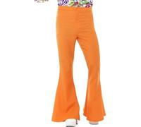 Smiffys Pantalones acampanados años 60, naranja, para hombre Halloween