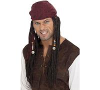 Smiffys Pañuelo de pirata con trenzas Halloween, Carnaval