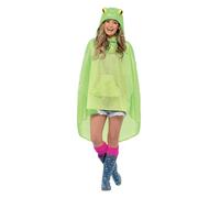 Smiffys Party Poncho de la Rana, con Bolsa con Asas Halloween, Carnaval