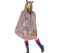 Smiffys Party Poncho del Leopardo, con Bolsa con Asas