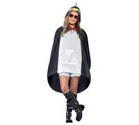Smiffy's Poncho de fiesta Pingüino con bolsa con asas Halloween Carnaval
