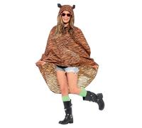 Smiffys Party Poncho del Tigre, con Bolsa con Asas Halloween