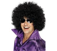 Smiffys Peluca afro, mega grande, negra Halloween