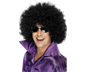 Smiffys Peluca afro, mega grande, negra Halloween, Carnaval
