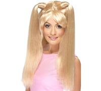 Smiffys Peluca Baby Power, Rubia, con coletas