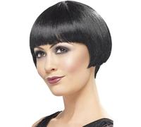 Smiffy's Peluca Bob años 20 Gatsby Flapper Adulto Mujer Negra Corta Halloween