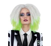 Smiffys Peluca de Beetlejuice, Rizada de largo medio Halloween, Carnaval