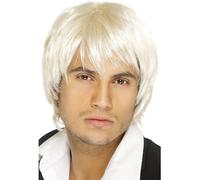 Smiffys Peluca de chico de banda de pop, rubia, estilo corto Halloween, Carnaval