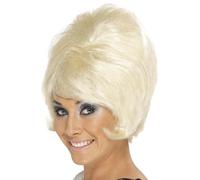 Smiffy's Peluca de colmena de los 60, rubia, corta – Halloween