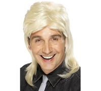Smiffys Peluca de corte mullet, rubia Halloween