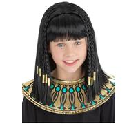 Smiffys Peluca de cuentas de Cleopatra, negra Halloween, Carnaval