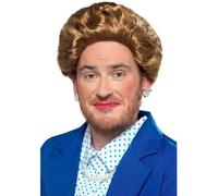 Smiffys Peluca de Dama de Hierro, Marrón Halloween