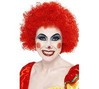 Smiffys Peluca de payaso loco, rojo, 120g