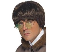 Smiffys Peluca del pop británico, marrón Halloween, Carnaval