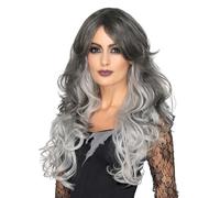 Smiffys Peluca deluxe de novia gótica, Gris, Resistente al calor/modificable Halloween