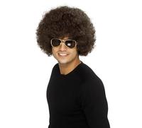 Smiffy's Peluca Afro 70s Funky Permanente Marrón 120 g Adultos