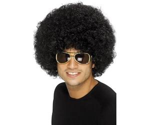 Smiffys Peluca funky afro de los 70, negra, 120g Halloween, Carnaval