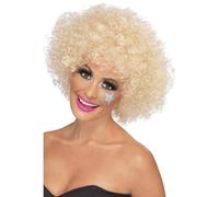 Smiffys Peluca funky afro de los 70, rubia, 120g Halloween, Carnaval