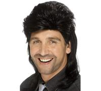 Smiffys Peluca Mullet 1980s Rocker Nylon Hombre Mujer Disfraz Accesorio