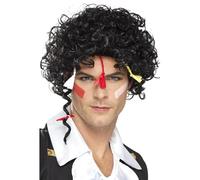 Smiffy's Peluca Nuevo Romántico años 80 Negro – Halloween