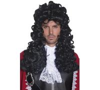 Smiffy's Peluca de capitán pirata – negra, larga y rizada (Halloween, Carnaval)