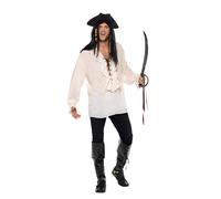 Smiffys Pirate Shirt, Ivory (Size M)