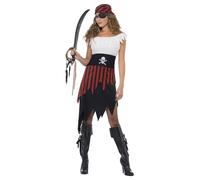 Smiffys Pirate Wench Costume, Black (Size L)