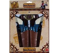 Vaquero Pistola Set Occidental Pistolera Cinturón Disfraz Accesorio Lejano Oeste