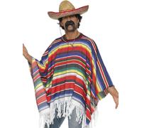 Smiffys Poncho, Multi-Coloured