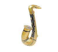 Smiffys Prop Disfraz Hinchable de Saxofón Dorado para Adultos, 55cm, Foto