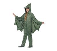 Smiffy's Disfraz de pterodáctilo – Verde – con capucha y alas incorporadas – Talla M