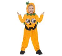Smiffys Pumpkin Toddler Costume, Orange & Black (Size T1)
