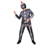 Smiffy's Red Boiler Suit Costume Disfraz de esqueleto punk, Color blanco, S (Edad 4-6) (82007)