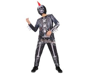 Smiffy's Red Boiler Suit Costume Disfraz de esqueleto punk, Color blanco, S (Edad 4-6) (82007)