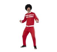 Smiffys Scouser Tracksuit, Red & White (Size M)